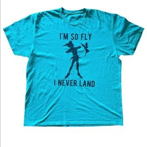 Disney Unisex Tee T Shirt Peter Pan Green color 2XL